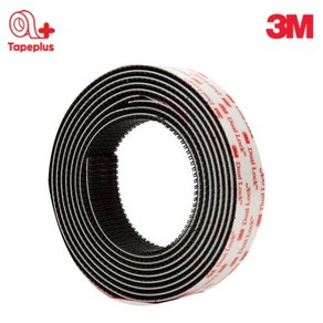 3M SJ3550 듀얼락 250방 탈부착 검정벨크로 25mmX5CM, 1개