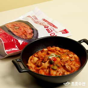 [조조수산]얼큰칼칼 돼지고기 김치짜글이 600g(2인분), 돼지고기 김치짜글이 600g (1팩), 600g, 1개