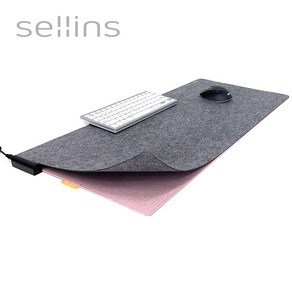 셀인스텍 DC온열 데스크패드 SE-M800F 발열 히팅 장패드 키보드매트 (펠트커버 포함), 1개, SE-M800 핑크+펠트커버