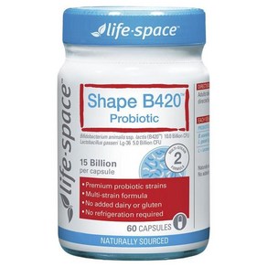 라이프스페이스 쉐입 B420 프로바이오틱 60 정 Life Space Shape B420 Pobiotic 60 Capsules배송품질보증, 1개, 60정