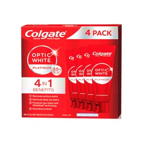 콜게이트 옵틱 화이트 프로 시리즈 화이트닝 미백 치약 93g 4개 (Colgate Optic White Po Seies Whitening Toothpaste 4Pack), 116g