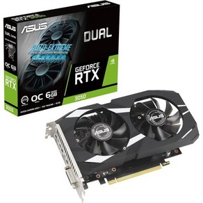 ASUS 듀얼 엔비디아 지포스 RTX 3050 6GB OC 에디션 게이밍 그래픽 카드 PCIe 4.0 GDDR6 메모리 HDMI 2.1 디스플레이포트 1.4a 2슬롯 디자인 축, 듀얼 팬_RTX3050OC6G, 2)Dual Fans - RTX3050OC6G