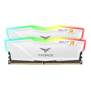 TeamGoup T-Foce DDR4-3200 CL16-20-20 Delta RGB 화이트 패키지 서린 (32GB(16Gx2)), 1개