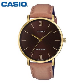 카시오 시계 MTP-VT01GL-5B 남성용 손목시계 가죽밴드 CASIO 정품