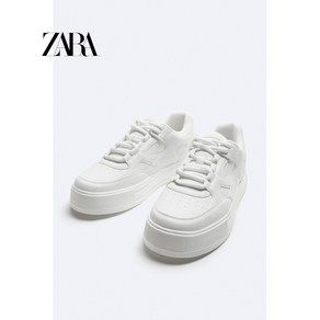 ZARA 정품 운동화 키높이 발편한 캐주얼 스니커즈 화이트 JIKTEM WD4062513