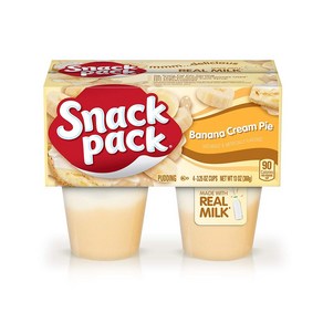 스낵팩 푸딩 컵 바나나 크림맛 Snack Pack Pie Pudding Cups Banana Ceam, 368g, 1개