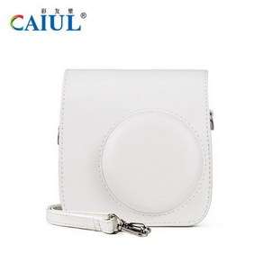 Caiul-후지 필름 인스탁스 미니 7 + / 7S 즉석 필름 카메라 케이스 PU 가죽 보호 가방 및 스트랩