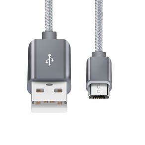 소소 마이크로 5핀 고속충전 케이블 1m USB, 그레이(1m), 1개