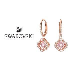 스와로브스키 SWAROVSKI 주얼리 Spakling Dance Clove 로즈골드 클로버 드롭 귀걸이 5516477