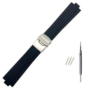 오리스 애커스 호환 시계줄 Silicone Watchband Fo Ois Aquis Watch Band Convex Stap Stainless Steel Safety Buc