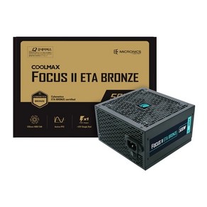 [마이크로닉스] COOLMAX FOCUS II 500W ETA BRONZE (ATX/500W) 박스형