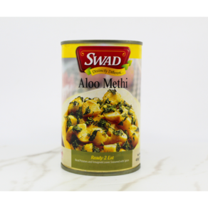 Swad Aloo Methi Diced Potatoes and Fenugreek Leaves Ready to Eat 스와드 알루 메티 향신료로 양념한 감자와 페누그릭 잎 즉석식