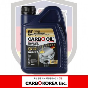 카보오일 정품 Cabo 독일명품 PAO 100% 합성 프리미엄 엔진오일 카르보오일 5W30(C2/C3) -1L, 5w30, 1개, 1L