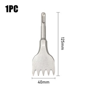 SDS PLUS 라운드 생크 타일 삽 전기 해머 치스 벽 콘크리트 임팩트 드릴 5 톱니 비트 석조 슬롯 도구 개, [05] 17X120X40 Plus, 1개