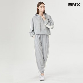 BNX 사이드 배색 후드 티셔츠 조거 팬츠 셋업 BW1OP027L0