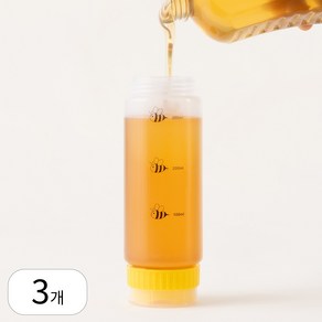 쉐프의꿀통 흐르지 않는 소스통, 3개, 350ml