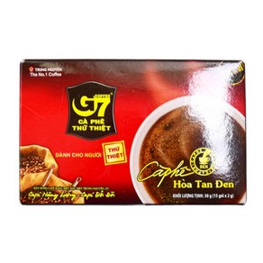 G7 퓨어 블랙커피 2g 15개입 베트남PKG X 4개, 30g, 3개