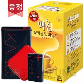 맥심모카골드 커피믹스 200T + 카누틴케이스세트, 200개입, 12g, 1박스