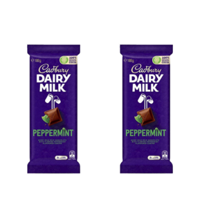 캐드버리 데어리 밀크 페퍼민트 초콜릿 Cadbuy Daiy Milk Peppemint Chocolate Block, 2개, 180g