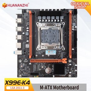 컴퓨터HUANANZHI X99 F8D PLUS LGA 2011-3 제온 마더보드 인텔 E5 2690 V3 * 2 4*32G DDR4 RECC 메모리, 한개옵션0