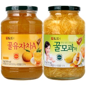 담터 꿀유자차A 1kg + 꿀모과차 1kg (무료배송), 1세트, 1세트, 1개입