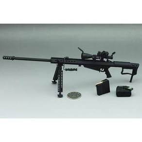 미니어처 저격총 1:6 M107A1 M82A1 합금 바렛 기관총 배그 다이캐스트 피규어, M107A1 블랙, 1개