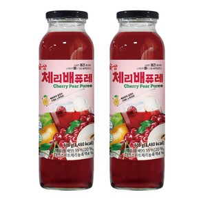 꽃샘 체리 배 퓨레 600g+600g, 600g, 2개, 2개, 1개입