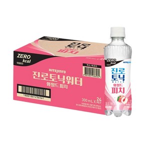 진로 토닉워터 제로 피치 300ml x 24pet 복숭아, 24병