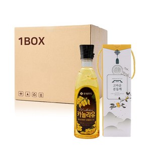 큰손 롯데 캐나다산 고급 식용유 카놀라유 500ml 18P 1box, 18개