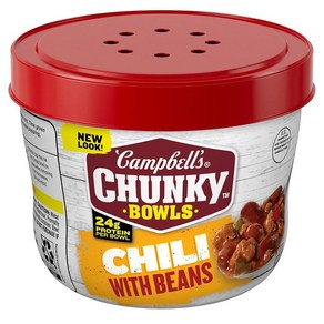 캠벨 Campbell's 청키 칠리 콩 포함 538.6g19온스 캔 598850, Chili with Beans, 15.2 Ounce (Pack of 1)