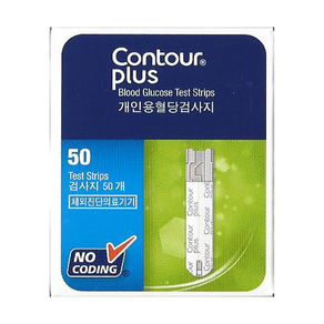 컨투어 BAYER 바이엘 컨투어플러스 혈당시험지 1박스 50매 SW, 1개, 50매입