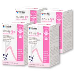 메가세움 핑크 멀티 비타민 B1 B6 B12 C E 아연 1000mg, 4개, 30정