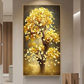 돈들어오는 금전수 보석십자수 DIY 패키지 행운 부귀 45x70cm, 1개, 돈나무