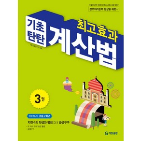 최고효과 기초탄탄 계산법 3(초등 2학년):자연수의 덧셈과 뺄셈 3 / 곱셈구구, 수학, 초등 2학년