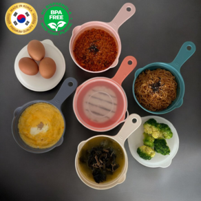[환경호르몬없는]전자레인지 용기 찜기 계란찜 햇반 국내생산 안전손잡이, 1세트, 5개