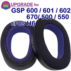 Misodiko Sennheiser 교체용 업그레이드 이어패드 EPOS GSP 670/ 600/ 601/ 602/ 500/ 550 H6Pro 게임용 헤드셋