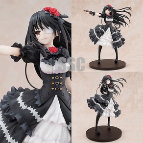 23CM 토키사키 쿠루미 30 주년 기념 나이트 메이트 PVC 액션 피규어 장난감 인형 선물 DATE A LIVE 섹시 피규어 미소녀 교복 스타킹 에세머 SM 플레이 알몸 관절, 1개