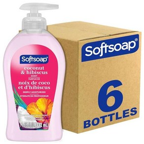 Softsoap 하이드라이팅 리퀴드 핸드워시 코코넛히비스커스 332ml 6개입, 6개