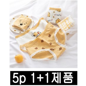 여성 면 삼각 학생팬티5종 1+1제품