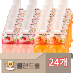 모구모구 2종혼합 (리치 12개 + 피치 12개) 320ml 24개, 1세트