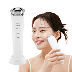 펄케어 화이트진 프로 화장품 흡수 부스터 홈케어 피부 관리기 클렌징 뉴트리션 갈바닉 마사지기, 화이트진 부스터 진동 피부 얼굴마사지기, 화이트
