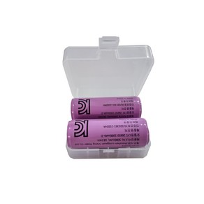 26650 배터리 5000mah 2개세트 3.7V 18.5WH 충전지 2구케이스포함, 1개, 2개입