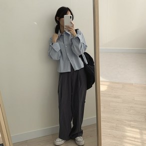 슬로우베리 데일리 핀턱 와이드 슬랙스 팬츠