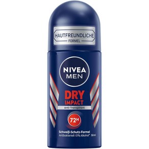 니베아 Nivea 50ml x 4개 남성 드라이 임팩트 롤온 데오드란트