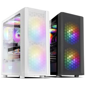 DARKFLASH DARKFLASH DK360 MESH RGB 강화유리 블랙 (미들타워), 1개