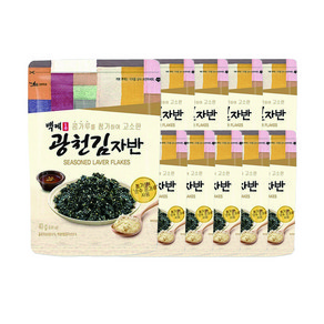 백제 광천김 콩가루 김자반 40g, 10개