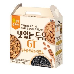 맛있는두유GT 검은콩호두아몬드 190ML, 16개