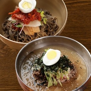 [동해막국수] 40년 강릉맛집 대한민국 3대 막국수 물막국수+비빔막국수 혼합세트 (각 1개씩), 4세트, 650g