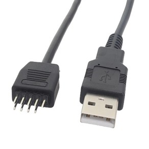 컴퓨터 메인보드 내부 usb 9핀 남성과 외부 usb A 확장 케이블 20CM