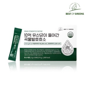 베스트오브그린 10억 유산균이 들어간 곡물발효효소, 90포, 270g, 1개